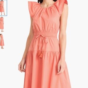Maggy London Stretch Cotton Tiered Midi Dress, size 8